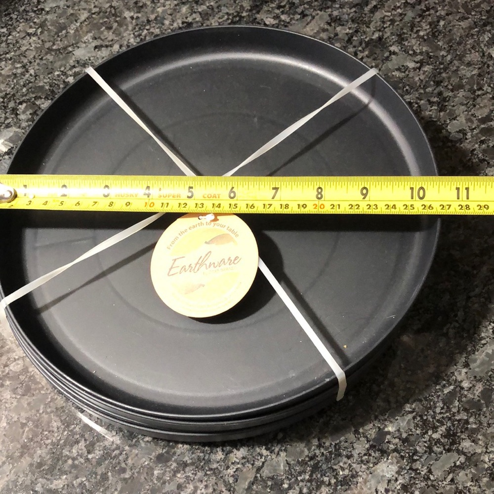 Bamboo plastic dishes- set of 4- NWT